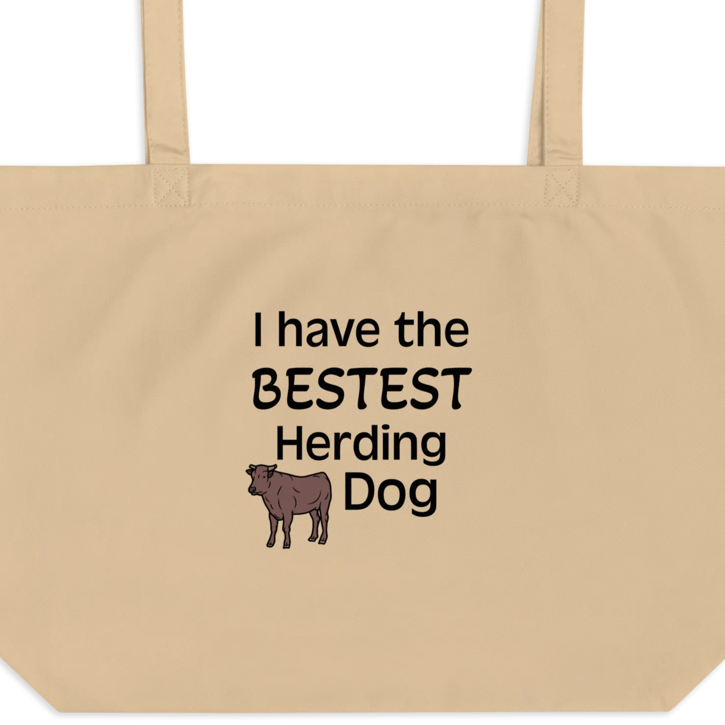 Bestest Cattle Herding Dog X-Large Tote/ Shopping Bags