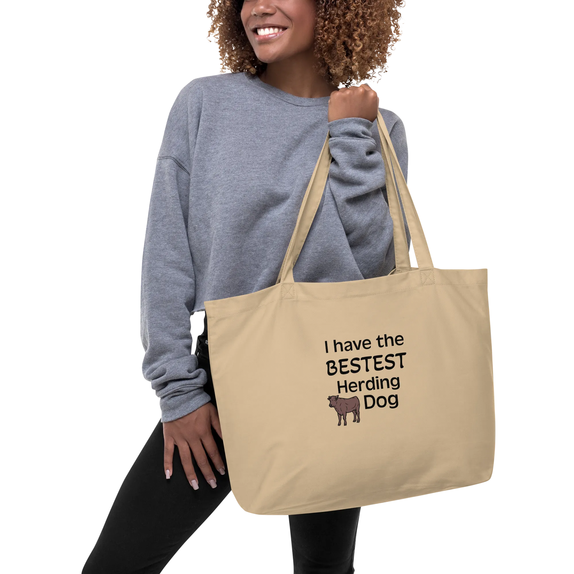 Bestest Cattle Herding Dog X-Large Tote/ Shopping Bags
