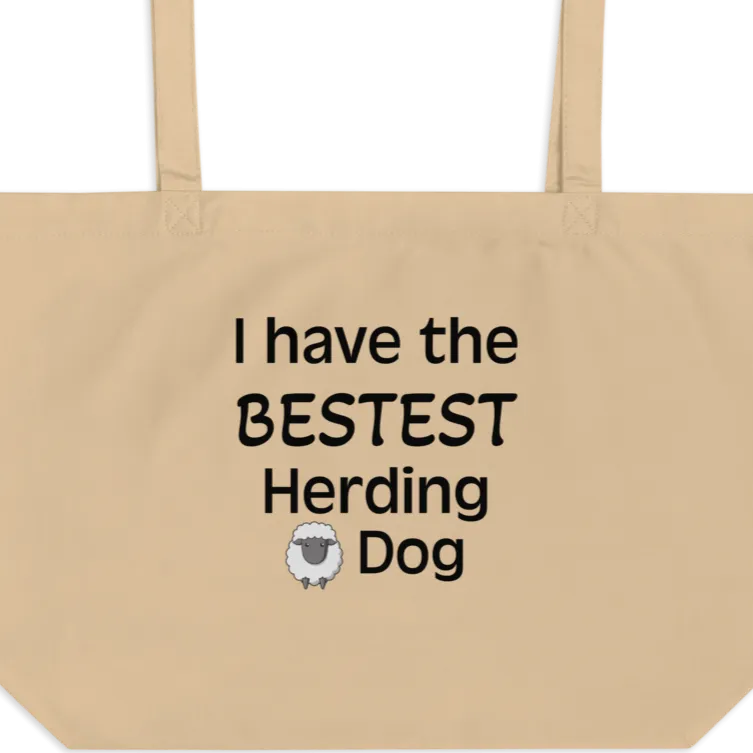 Bestest Sheep Herding Dog X-Large Tote/Shopping Bag