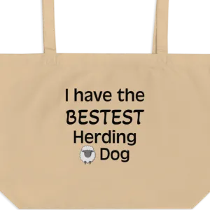 Bestest Sheep Herding Dog X-Large Tote/Shopping Bag