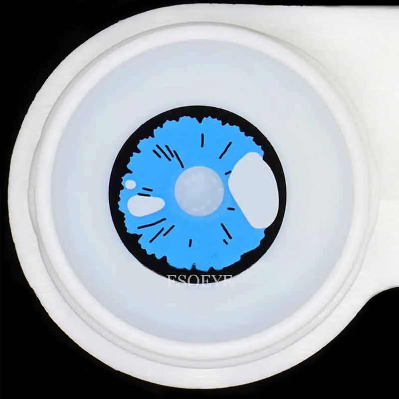 Black Lobelia-Blue Colored Contact Lenses Yearly