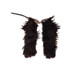 Black Wooly Angora Chaps