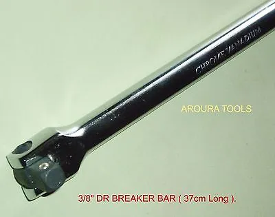 BREAKER BAR 3/8 in DRIVE - 37 cm LONG - CHROME VANADIUM STEEL - NEW.