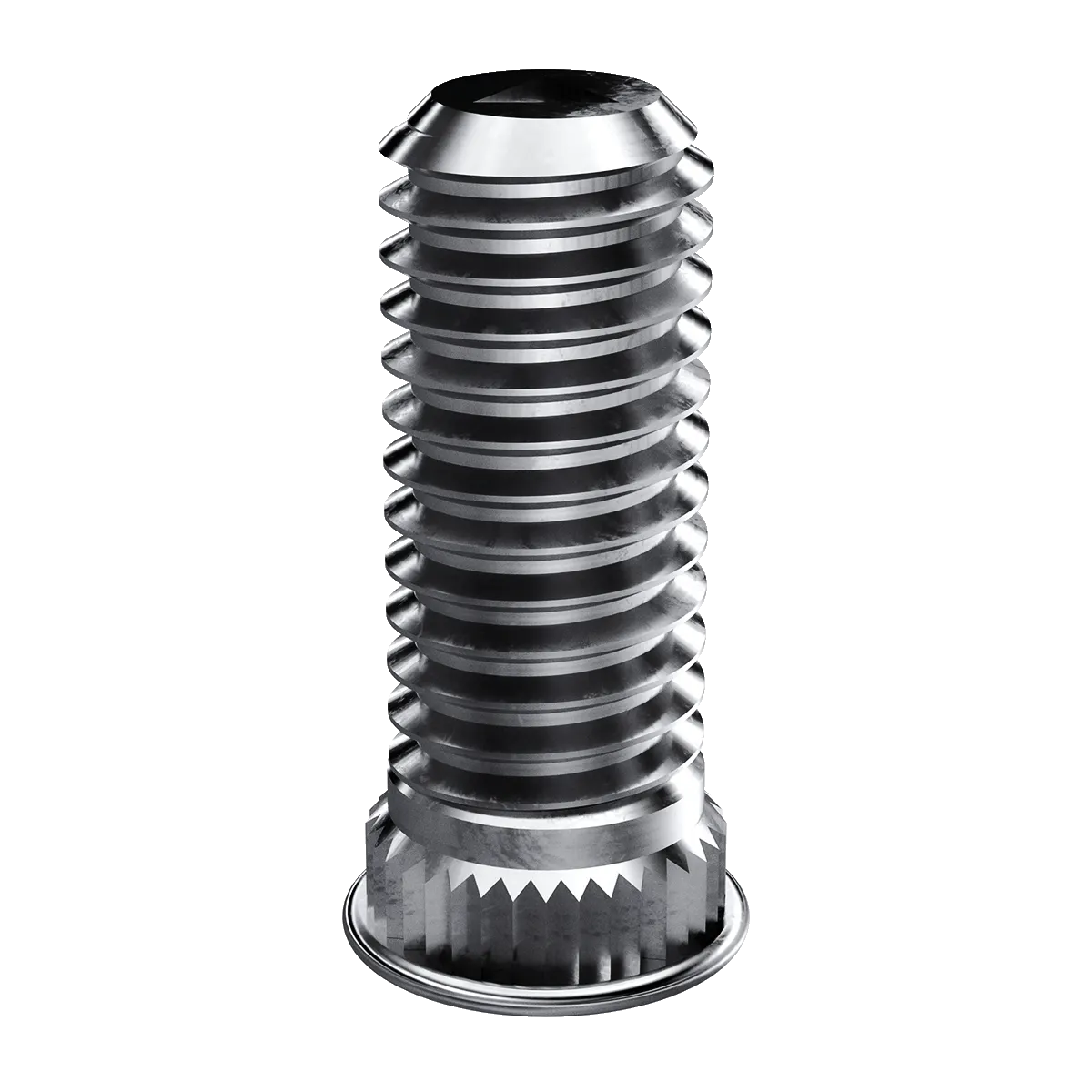 Broaching Stud, Phosphor Bronze CDA-510, Electro Tin, 10-32 x 0.750, 100 Pack