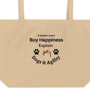 Buy Happiness w/ Dogs & Agility X-Large Tote/ Shopping Bags