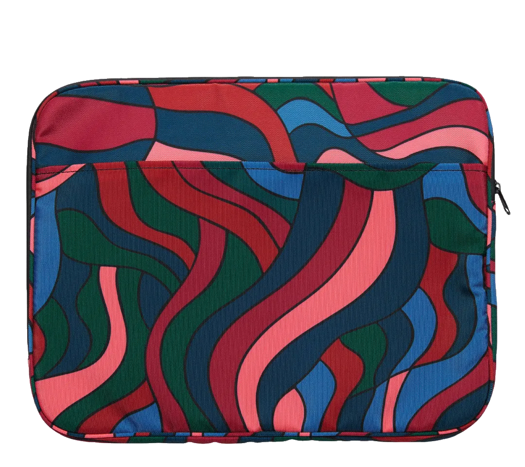 by Parra Distorted Waves Laptop Sleeve (16 Inch)