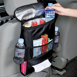 Car Seat Multifunction Car Back Cushion Vehicle Storage Bag Grocery Bags Black