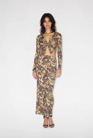 Caroline Abstract Print Knot-Top Set - Multicolor