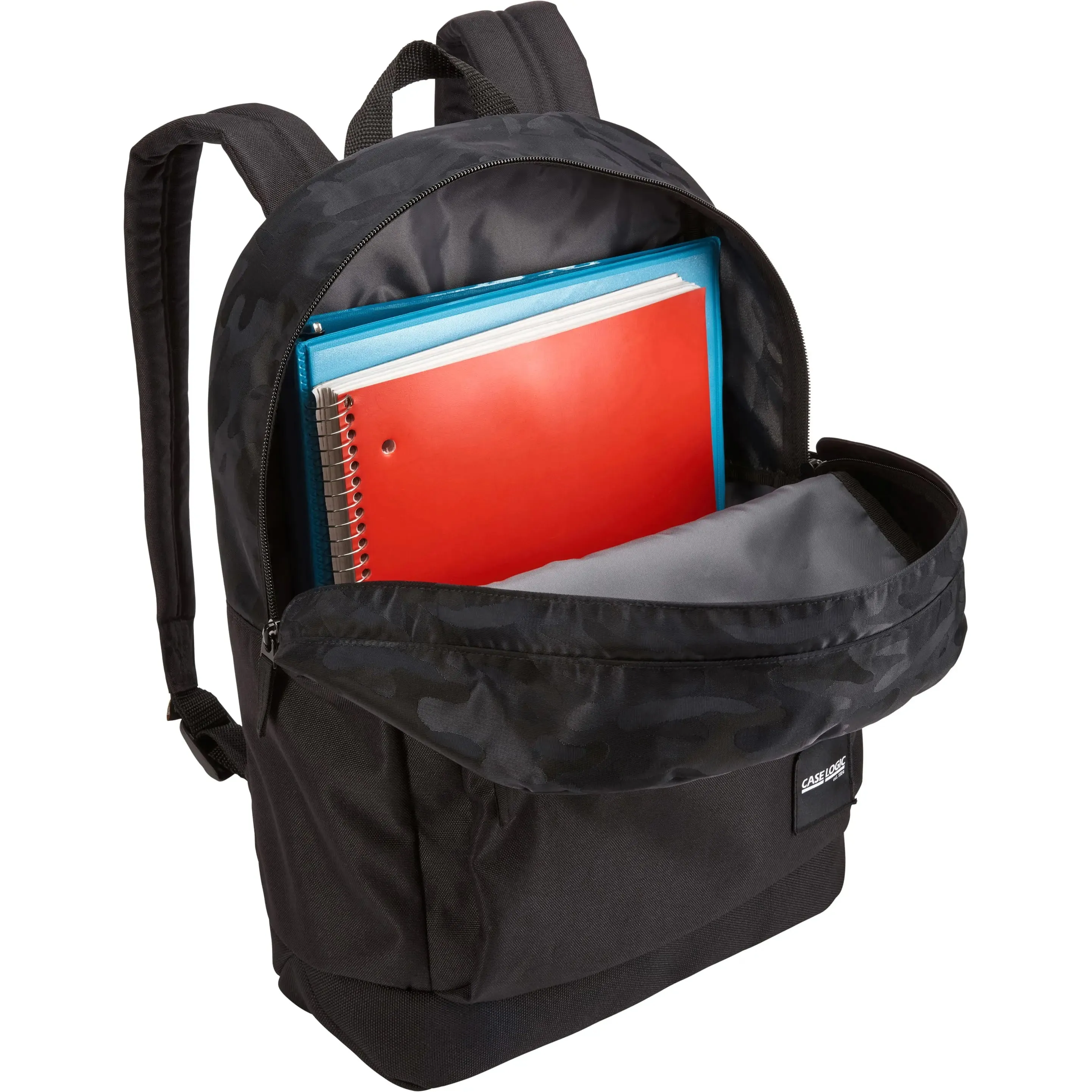 Case-Logic CCAM-2126 Backpack 26 L Versatile Fabric Body Padded Base Heavy Duty 1200D Polyester Black Camouflage
