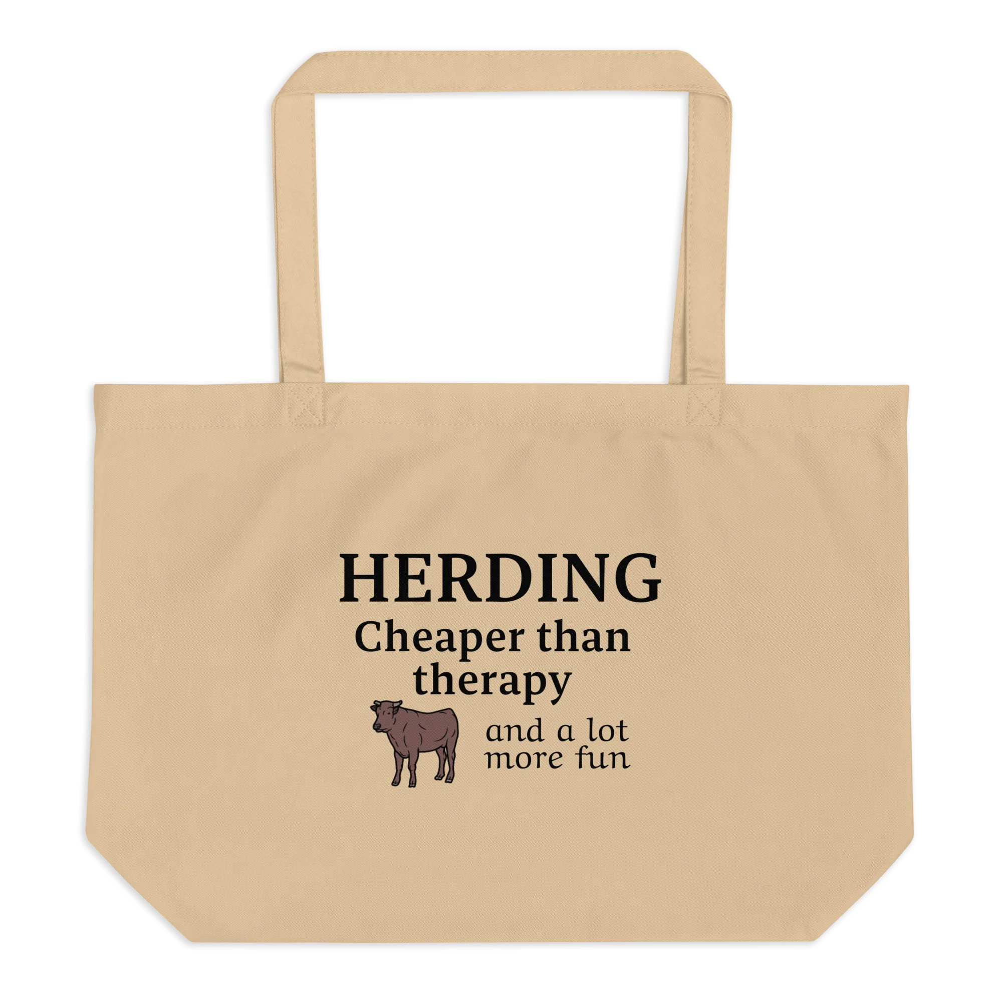 Cattle Herding Cheaper Than Therapy X-Large Tote/ Shopping Bags