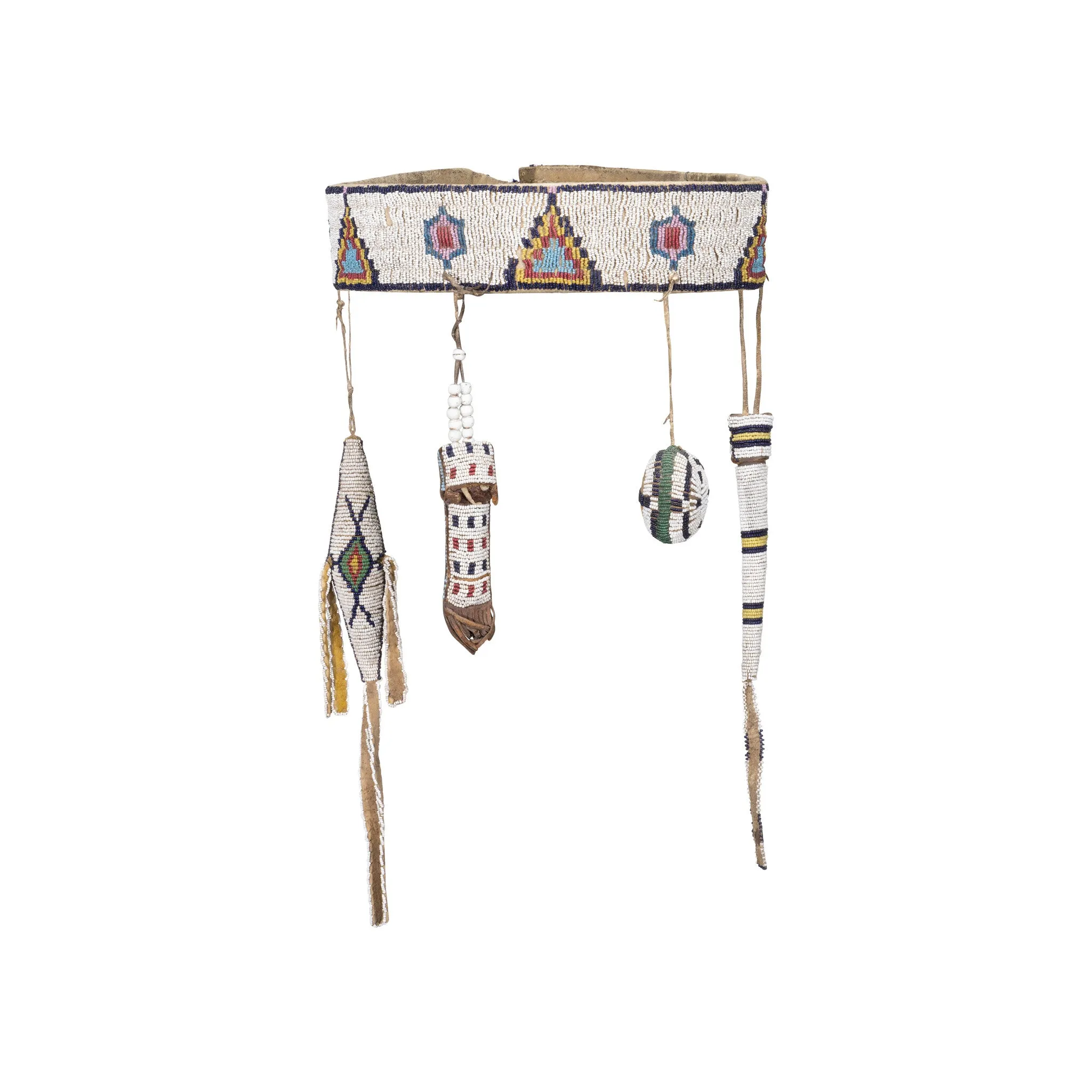 Cheyenne Child's Beaded Hide Belt