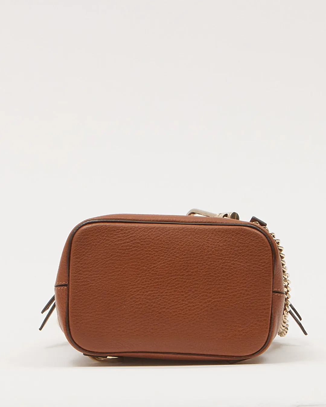 Chloe Chestnut Leather & Suede Mini Faye Backpack