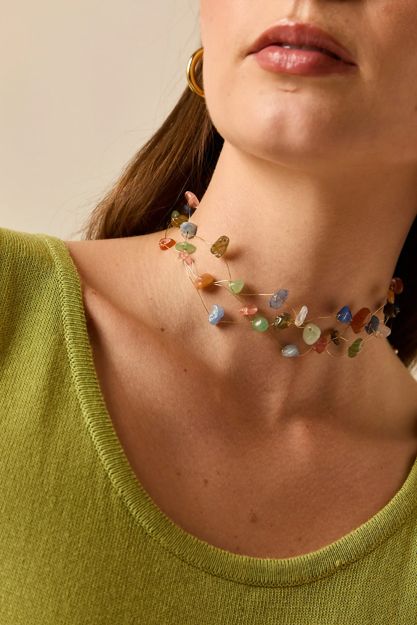Choker piedras multicolor
