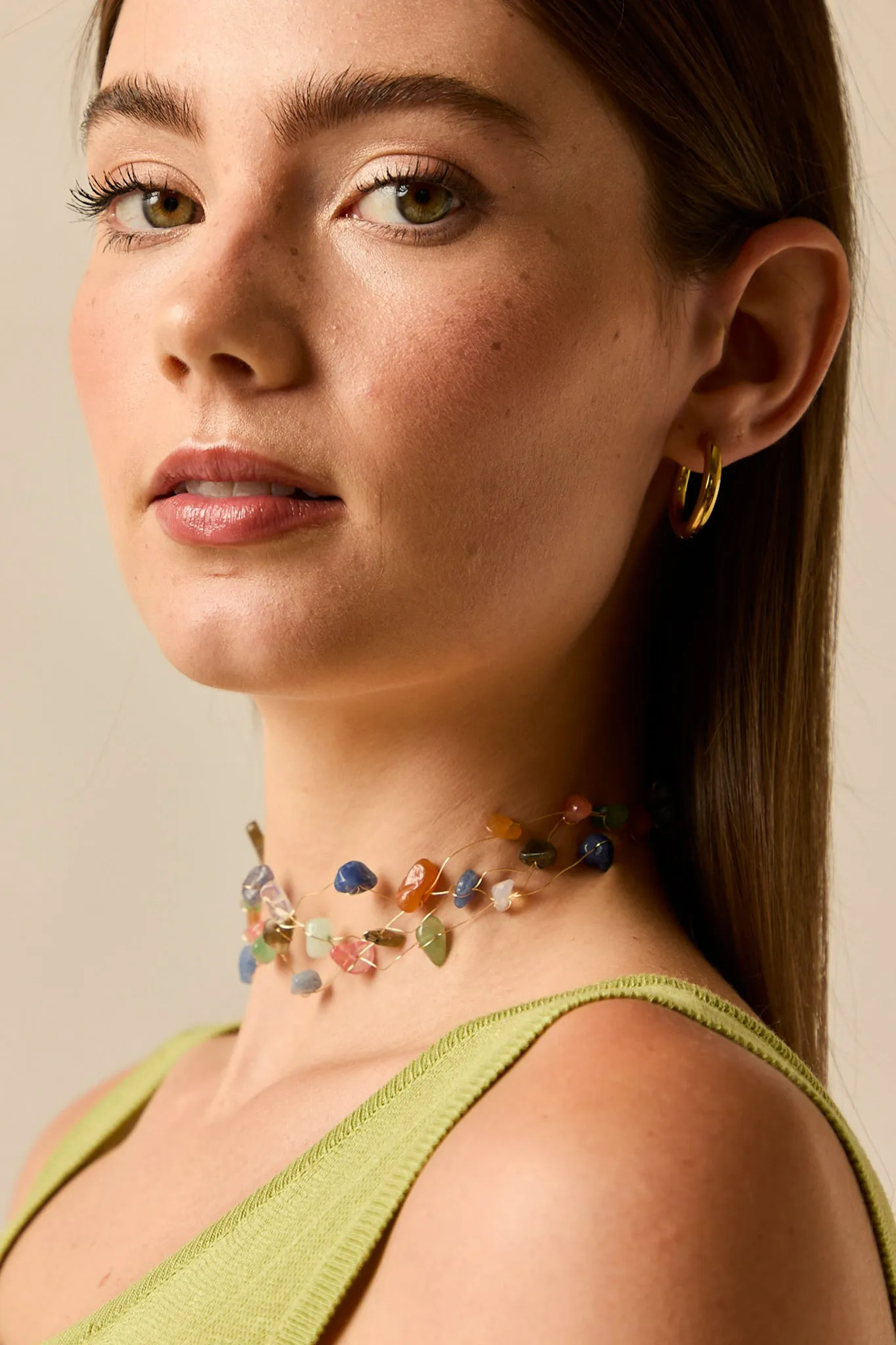 Choker piedras multicolor