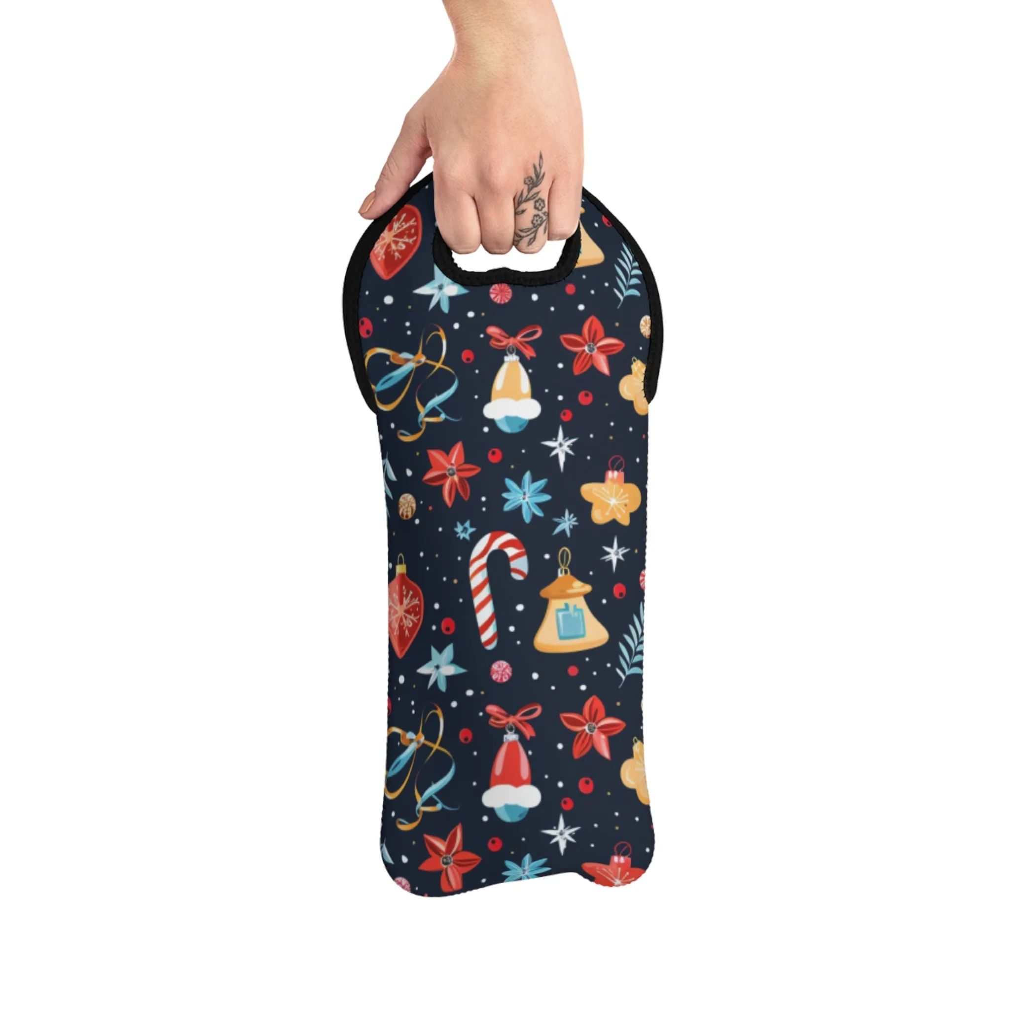 Christmas 3s Wine Tote Bag