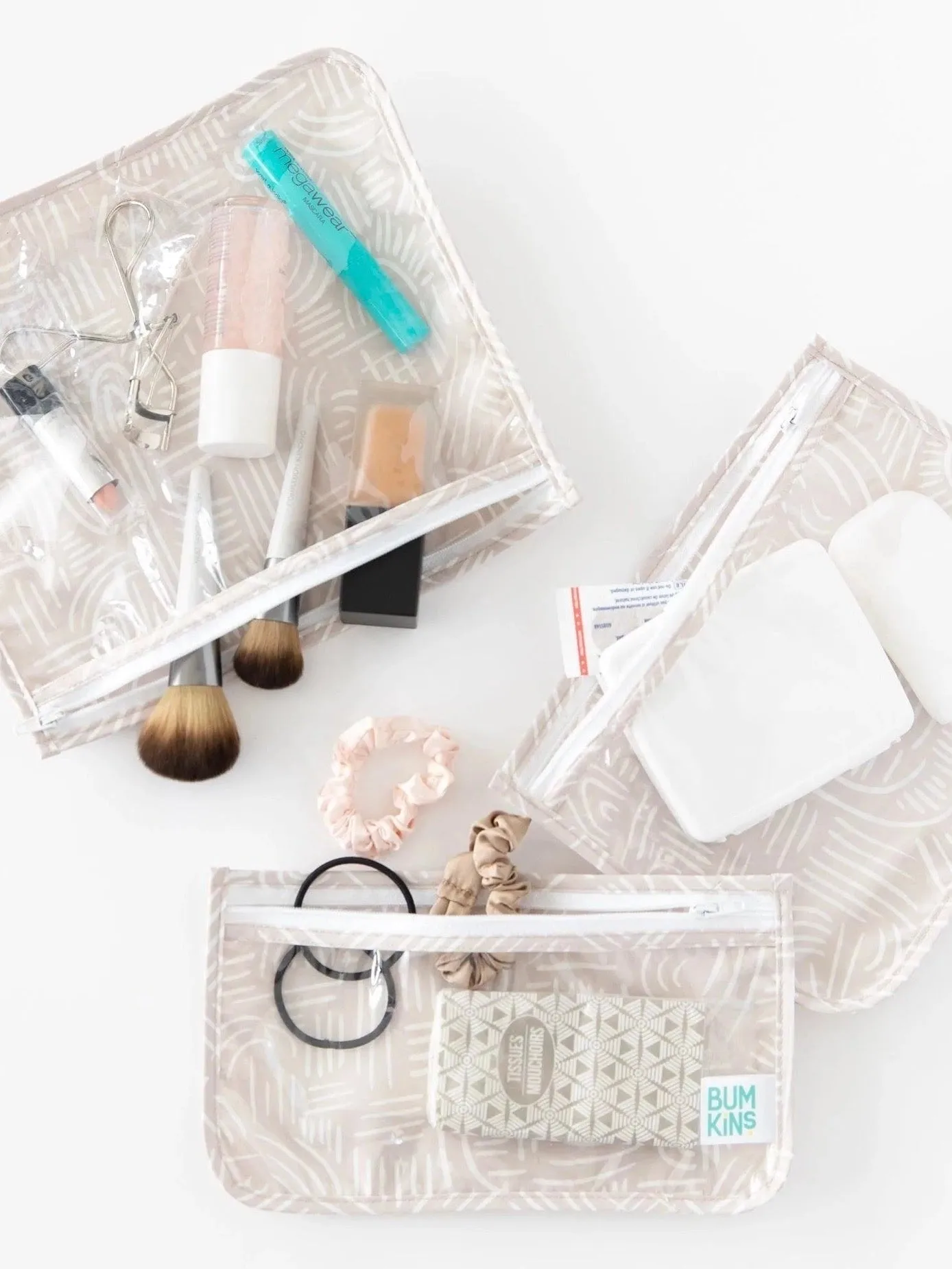 Clear Travel Bag 3-Pack