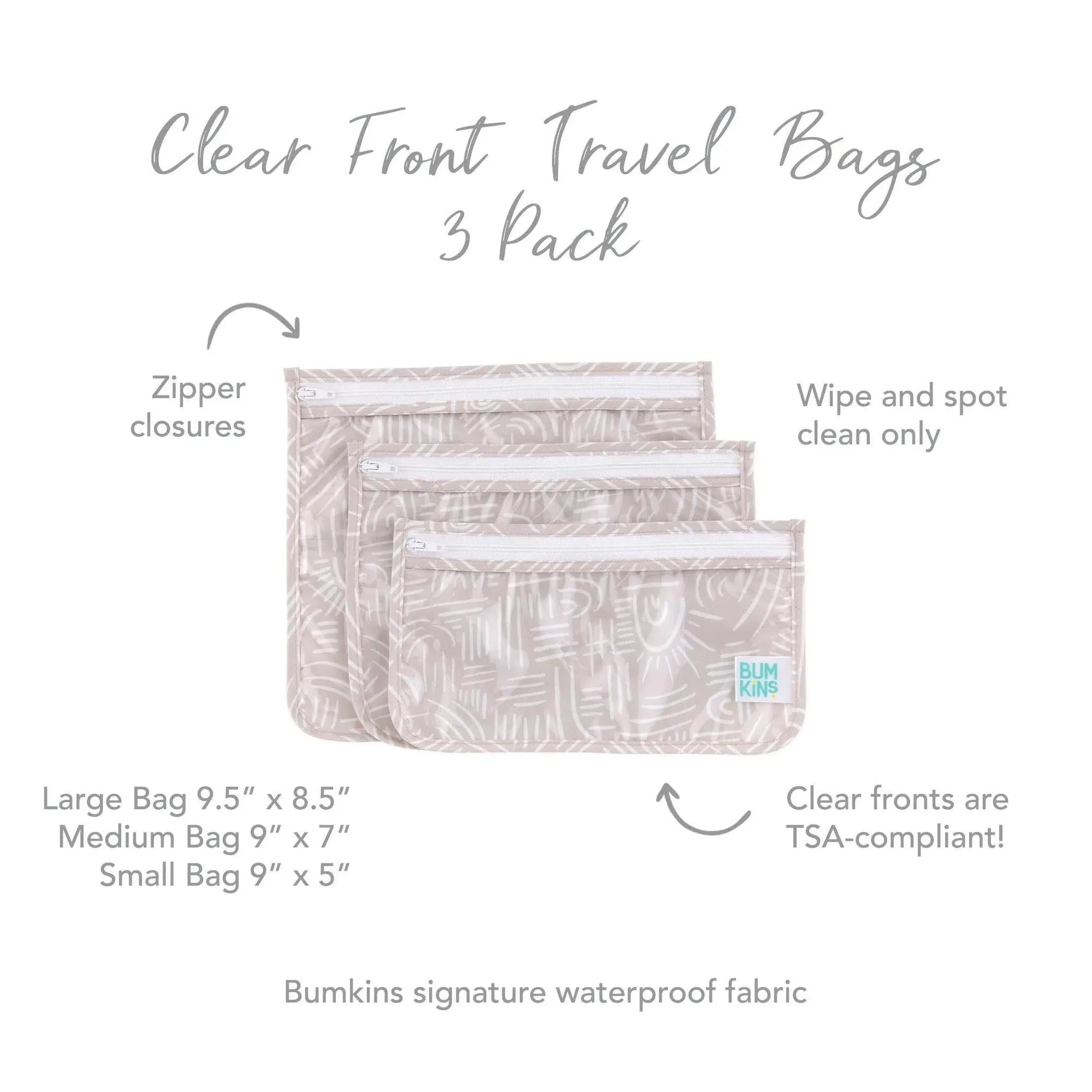 Clear Travel Bag 3-Pack