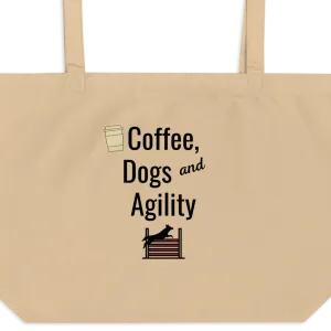 Coffee, Dogs & Agility X-Large Tote/ Shopping Bags