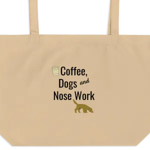 Coffee, Dogs & Nose Work X-Large Tote/ Shopping Bags