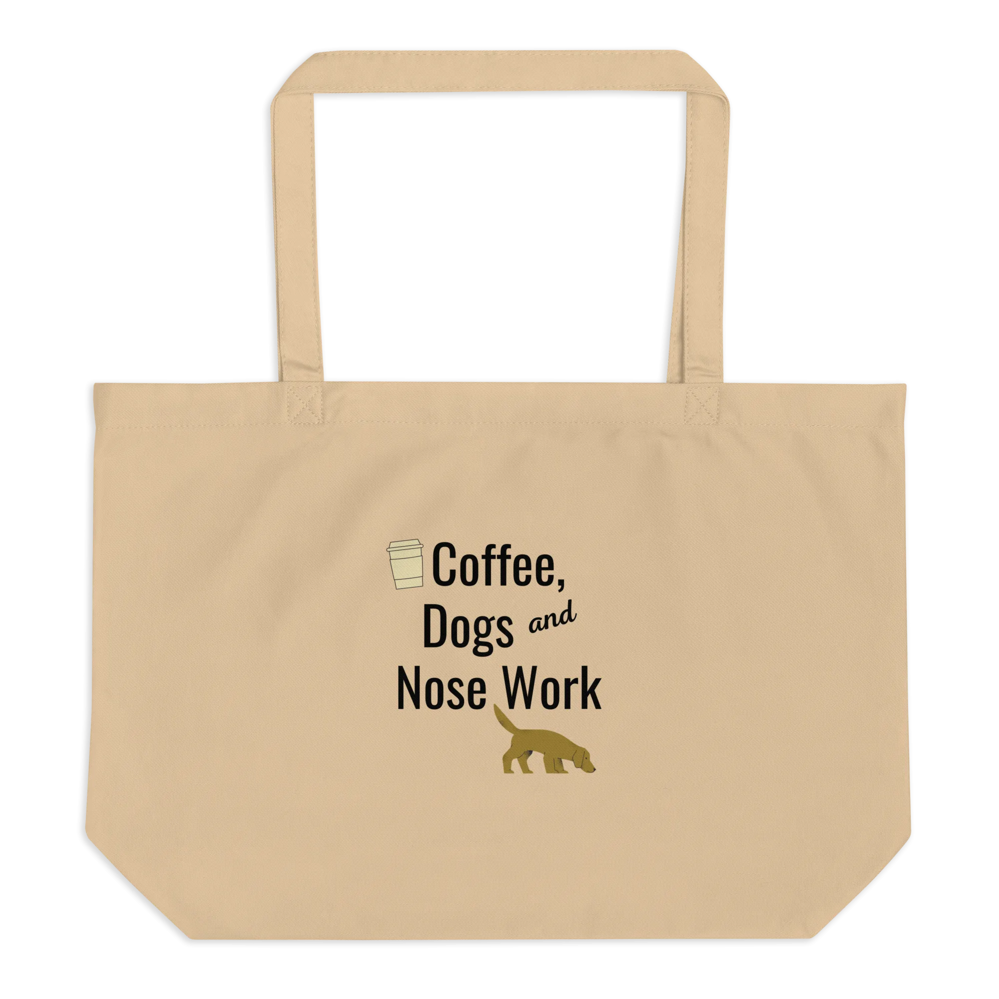 Coffee, Dogs & Nose Work X-Large Tote/ Shopping Bags