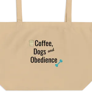 Coffee, Dogs & Obedience X-Large Tote/ Shopping Bags