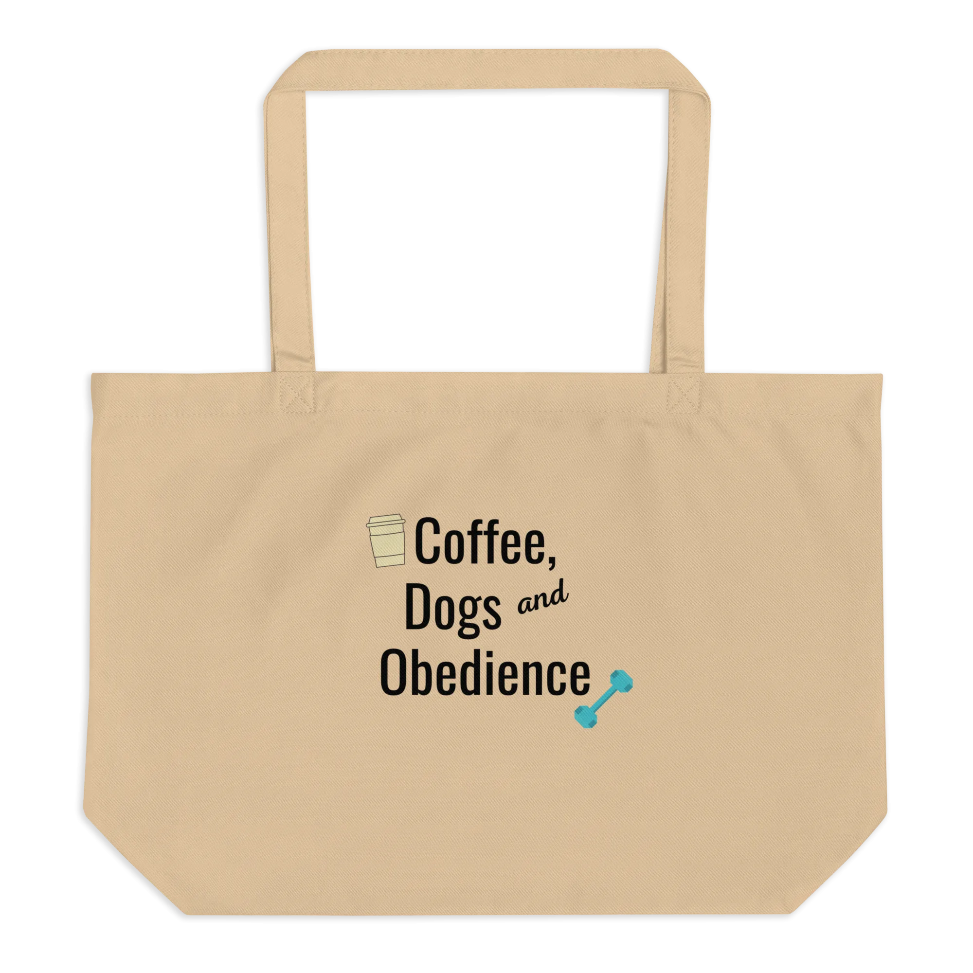 Coffee, Dogs & Obedience X-Large Tote/ Shopping Bags