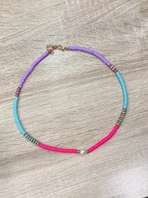 Collana Summer multicolor con perlina