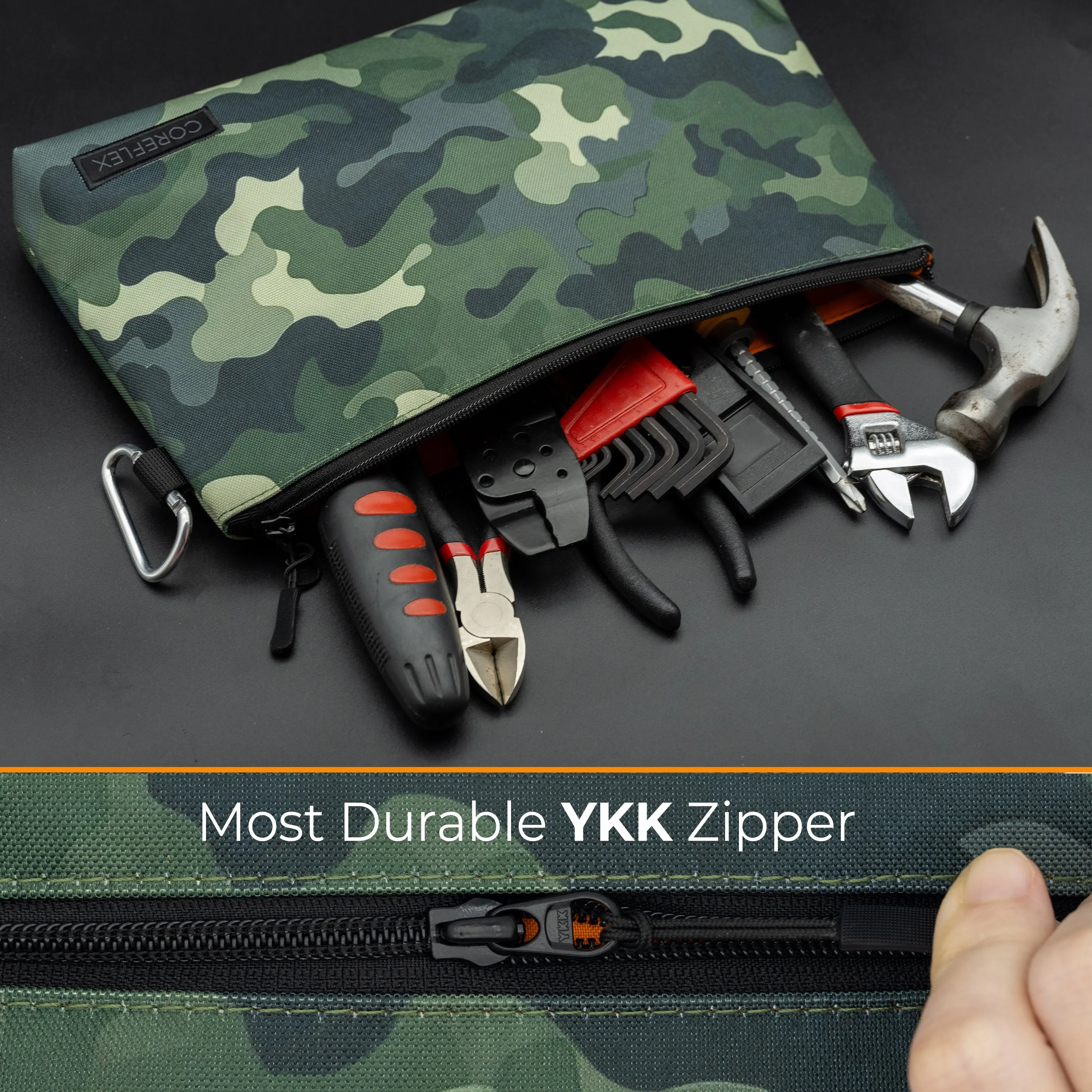 Coreflex 3pack Camouflage premium Tool Pouch Zipper Bag, Multipurpose Storage pouch.