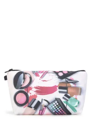 Cosmetics Print Zipper Pouch