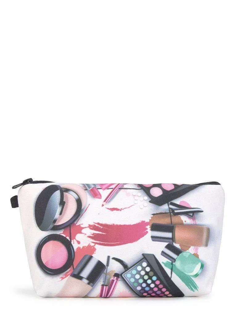 Cosmetics Print Zipper Pouch