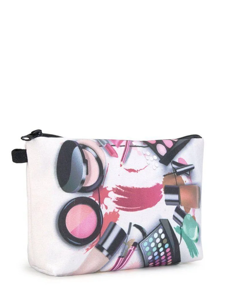 Cosmetics Print Zipper Pouch