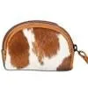 Cowhide Coin Purse - Tan