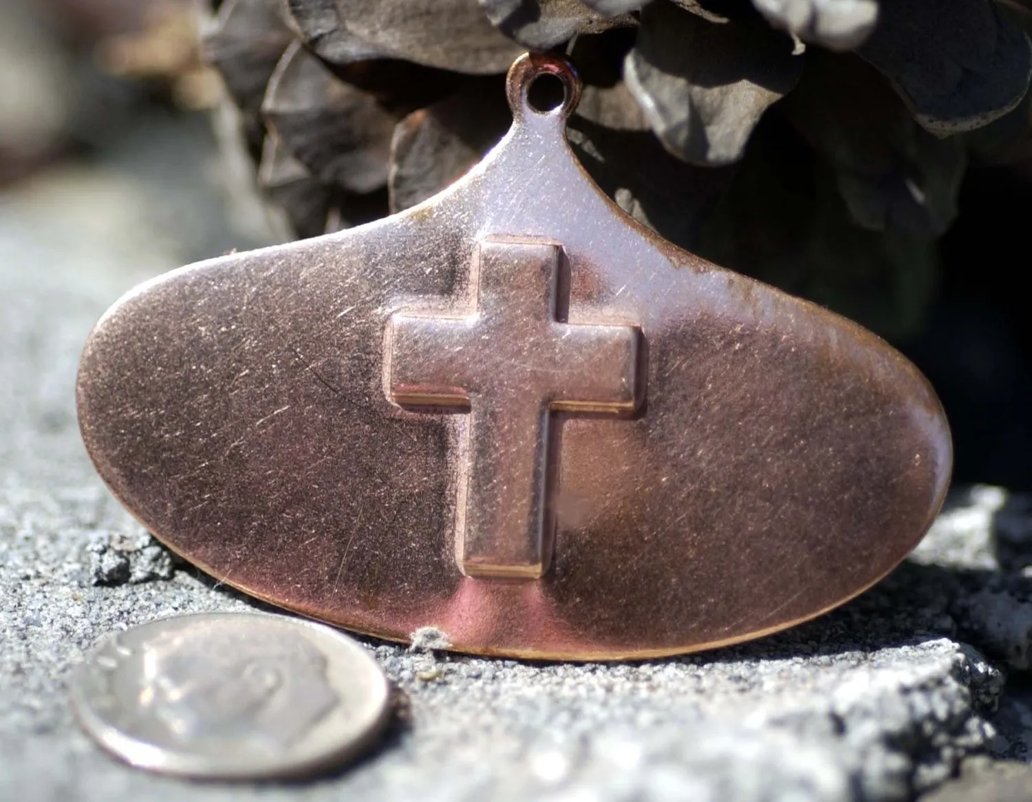 Cross Arabic Hoops Embossed with Hole Cutout Blank for Enameling Stamping Texturing Jewelry Making Blanks - 4 pieces