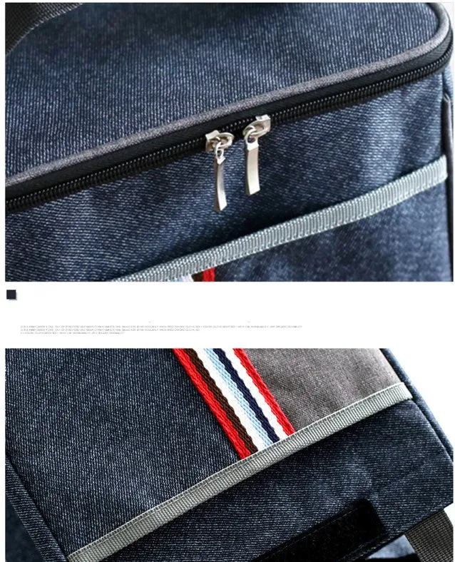 Cyflymder Oxford Lunch Bag Insulated Cooler Women kids Bento Bag Thermal Food Bag Carrier Accessories