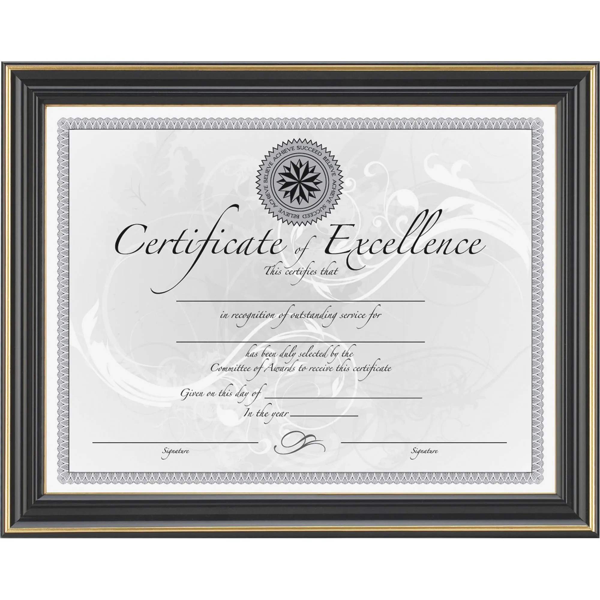 DAX Hi-Gloss Black Document Frame