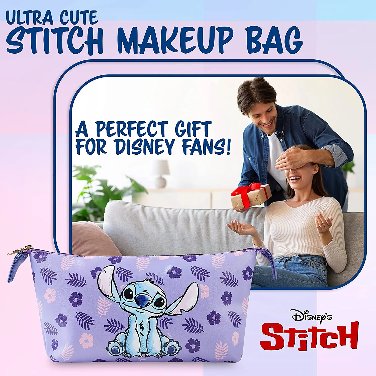 Disney Women's Toiletry Bag - Stitch Cosmetic Bag