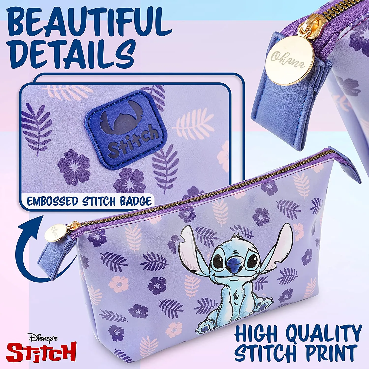 Disney Women's Toiletry Bag - Stitch Cosmetic Bag