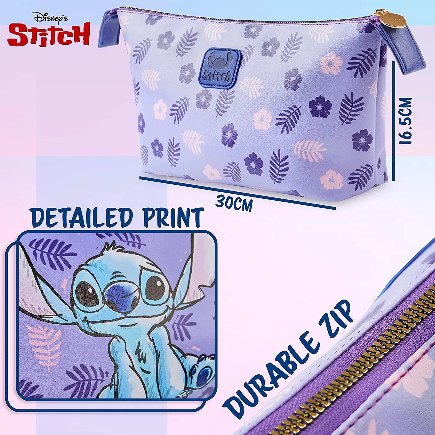 Disney Women's Toiletry Bag - Stitch Cosmetic Bag
