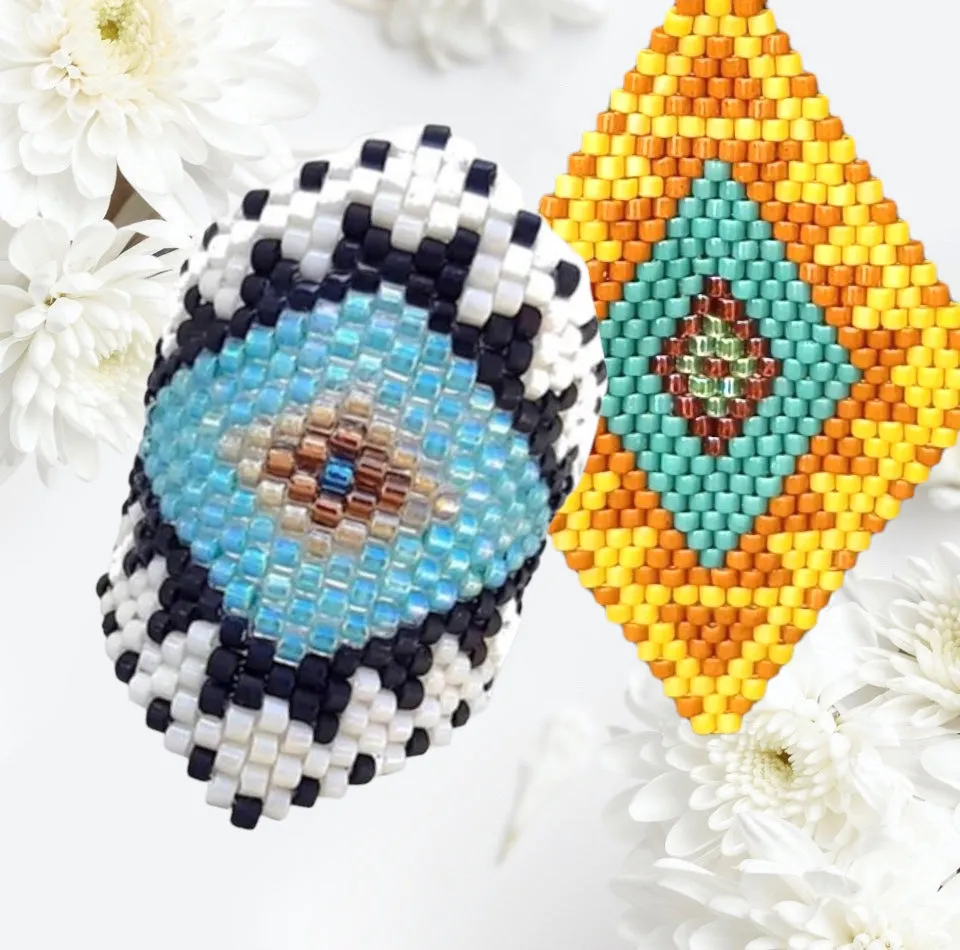 DIY Pattern - Bague & Pendentif CHEKEERO LOSANGE