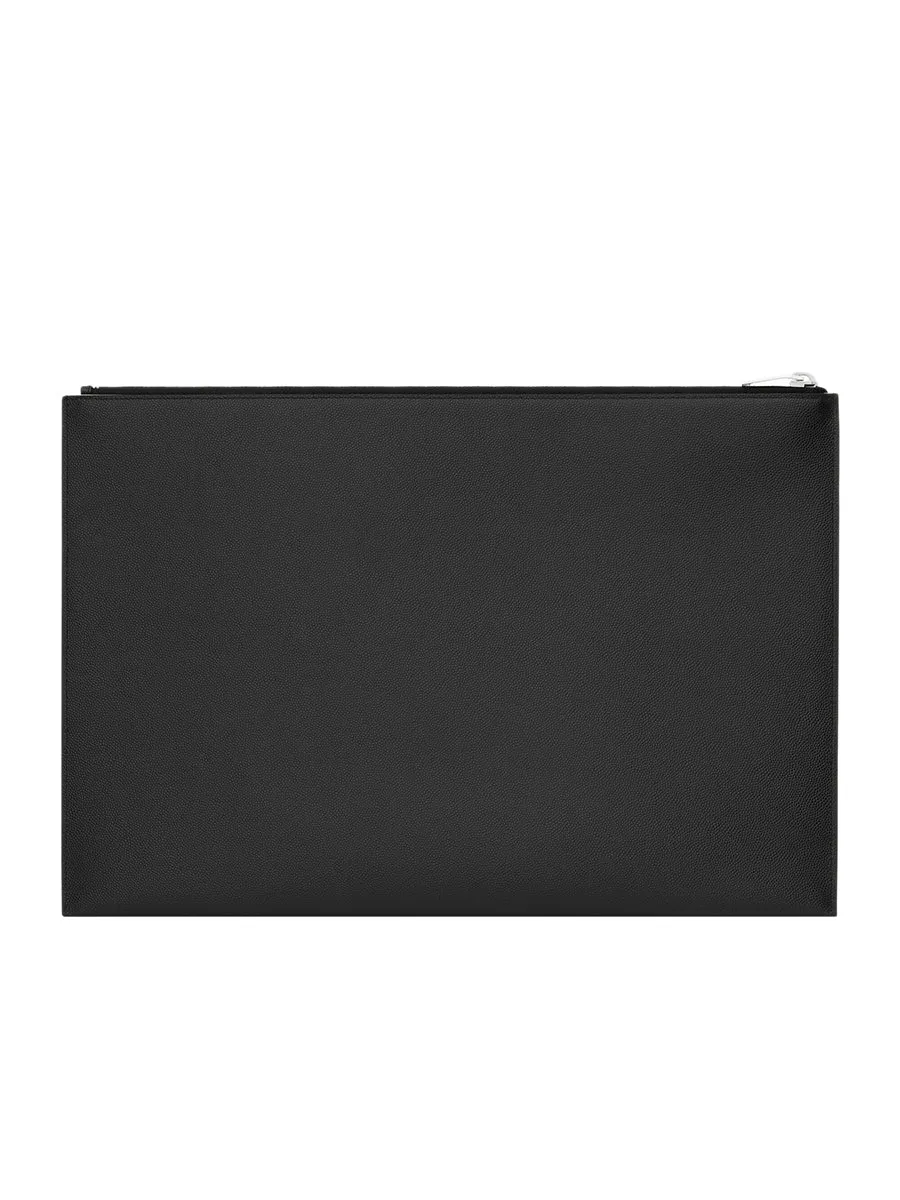 Document Holder in Grain de Poudre Embossed Leather