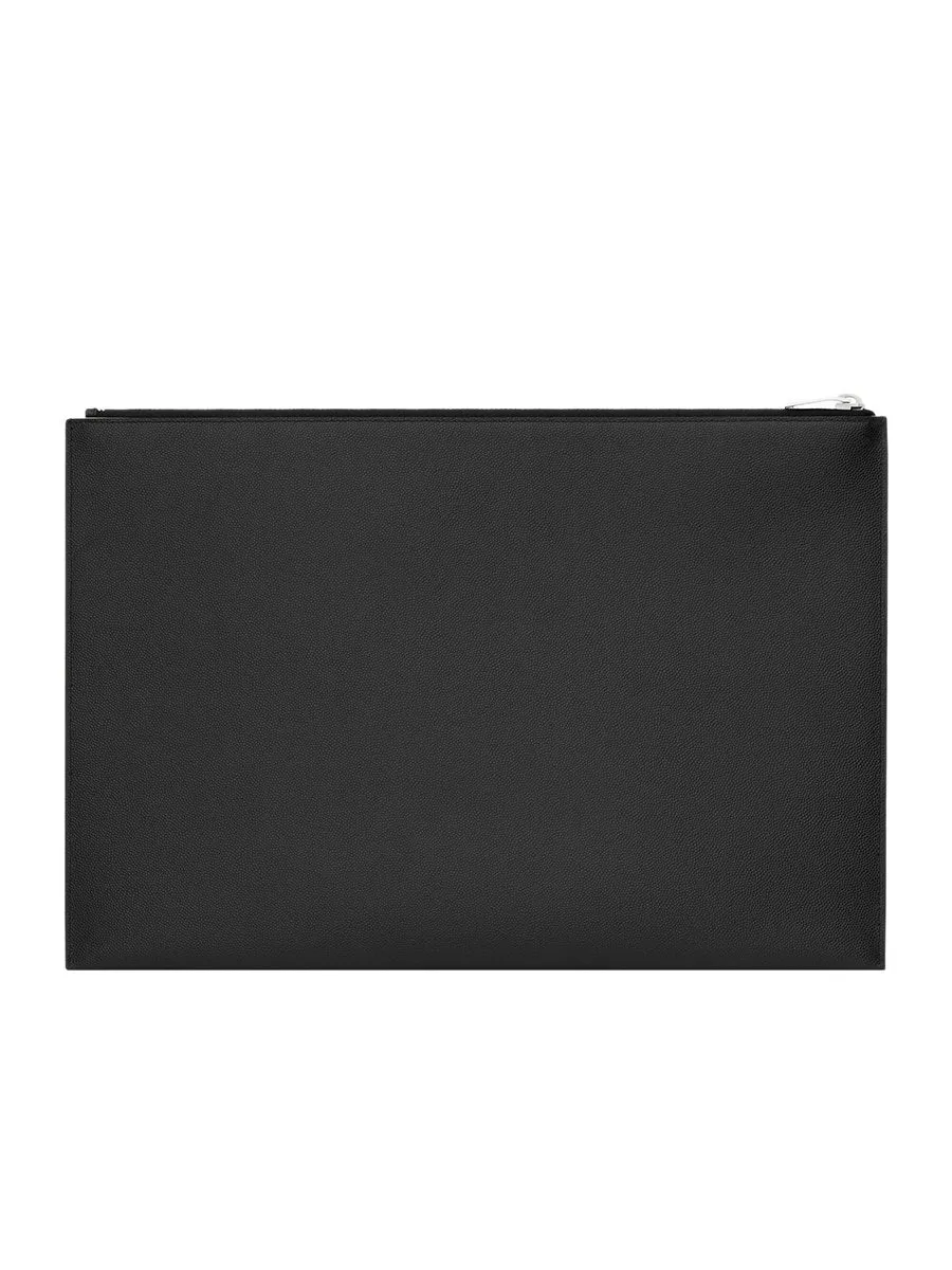 Document Holder in Grain de Poudre Embossed Leather