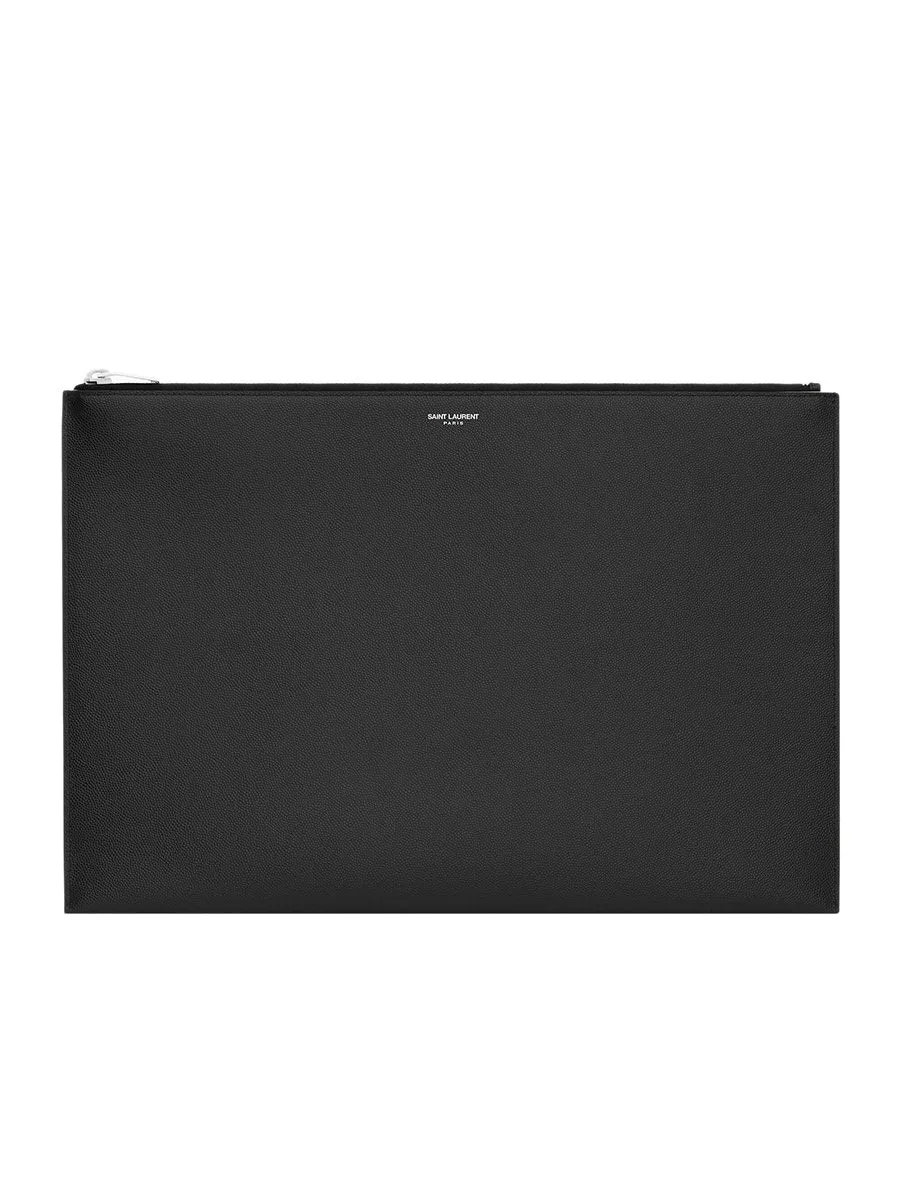 Document Holder in Grain de Poudre Embossed Leather