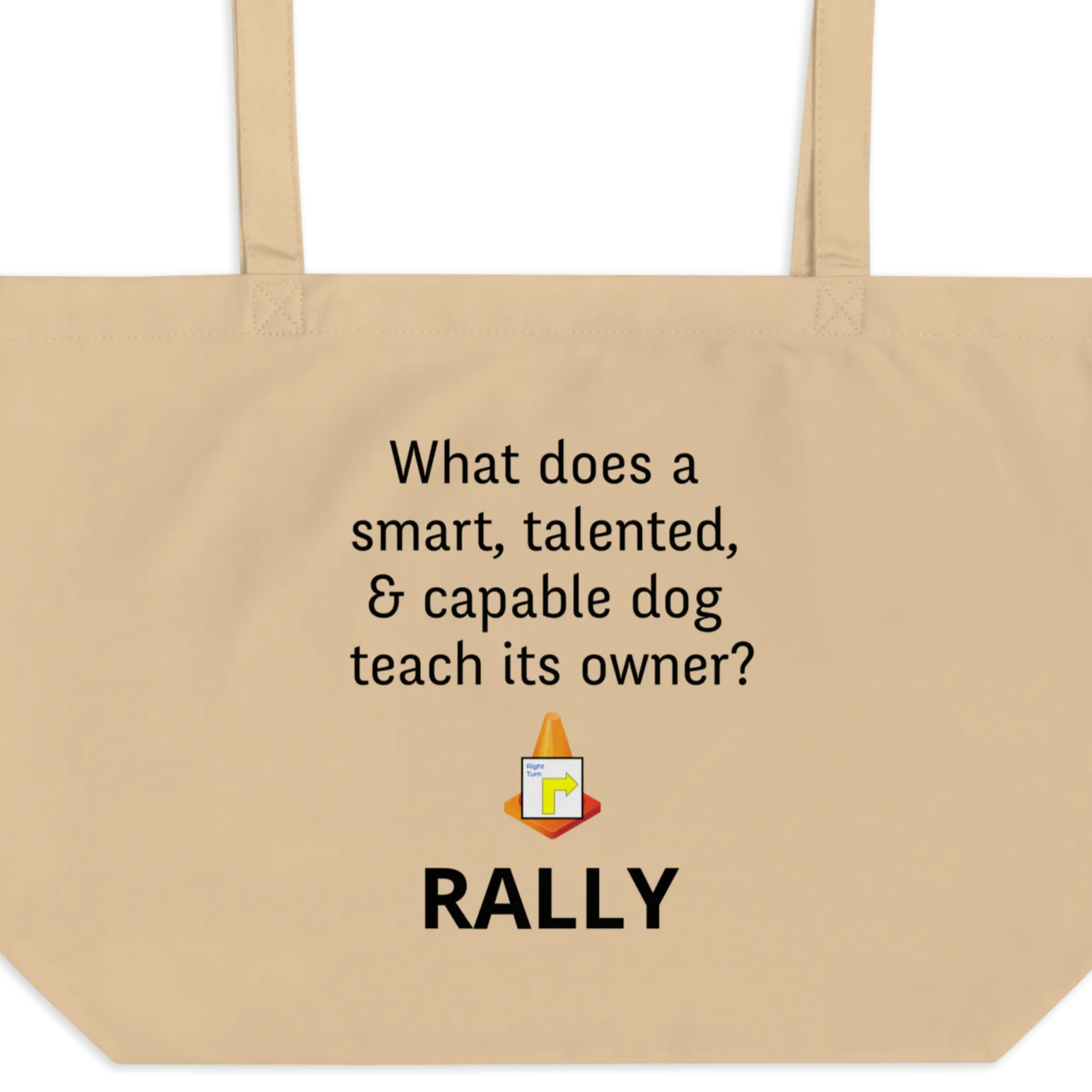 Dog Teaches Rally X-Large Tote/ Shopping Bags