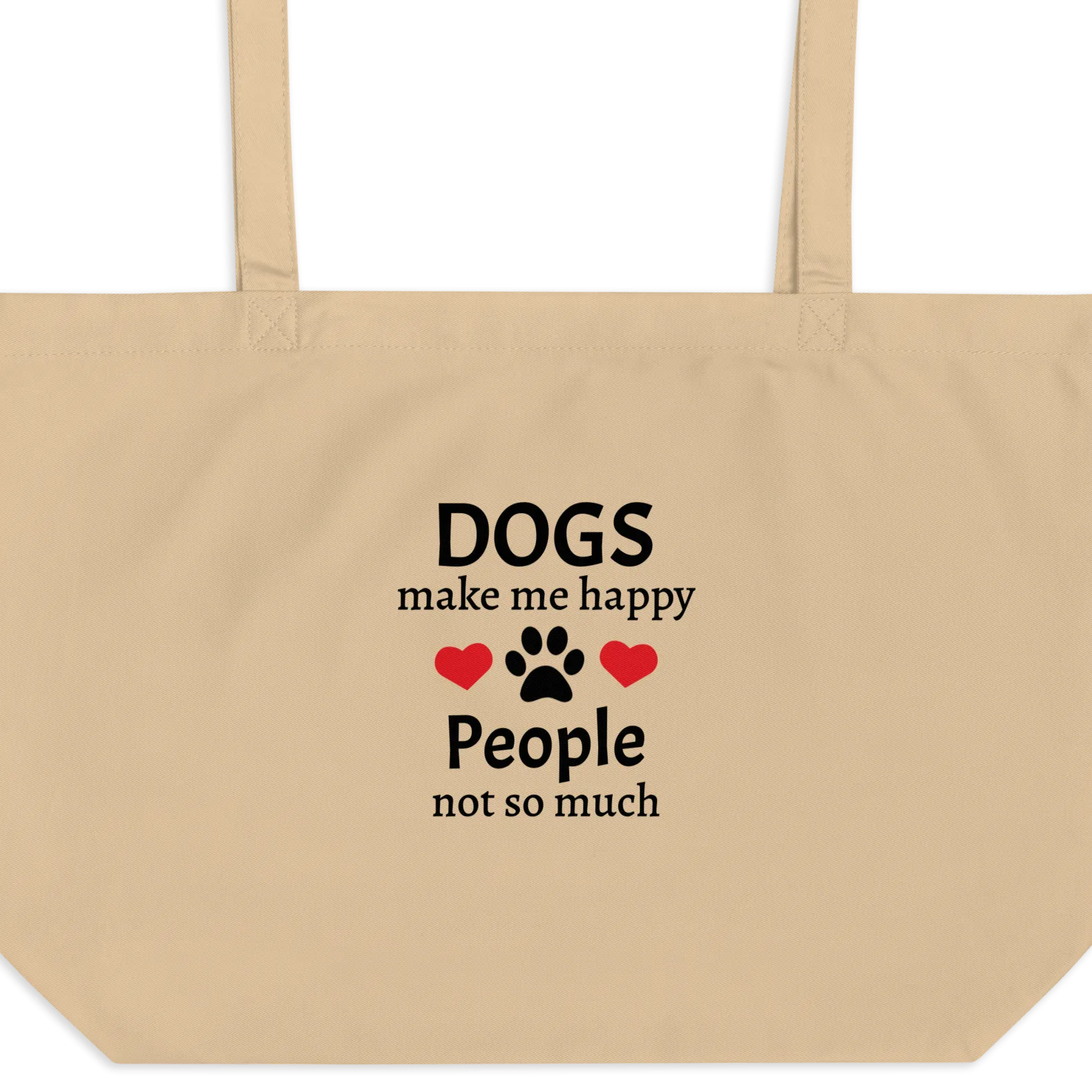Dogs Make Me Happy X-Large Tote/ Shopping Bag