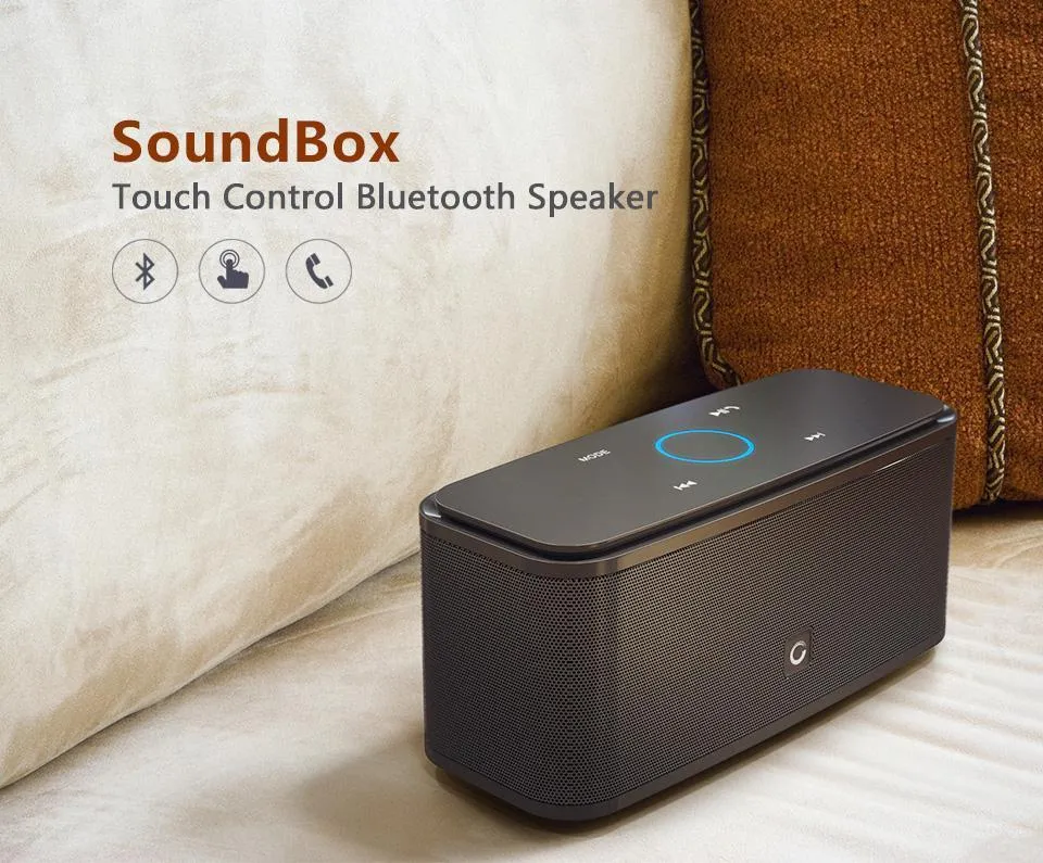 DOSS Touch Control Bluetooth Speaker with Bass and Built-in Mic
