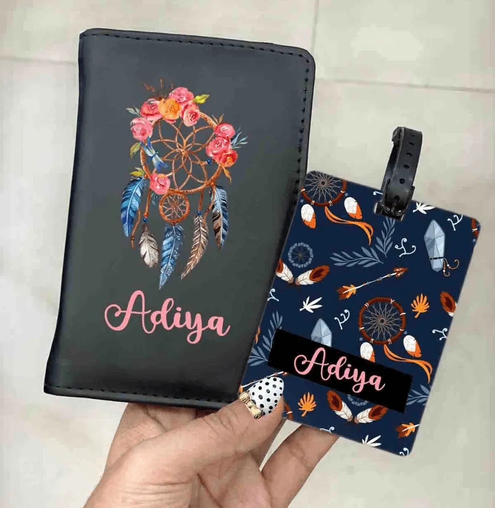 Dreamcatcher Passport cover and Bag Tag Combo