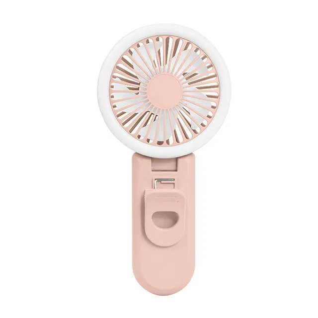 Dual-use Fill Light Handheld USB Charge Fan