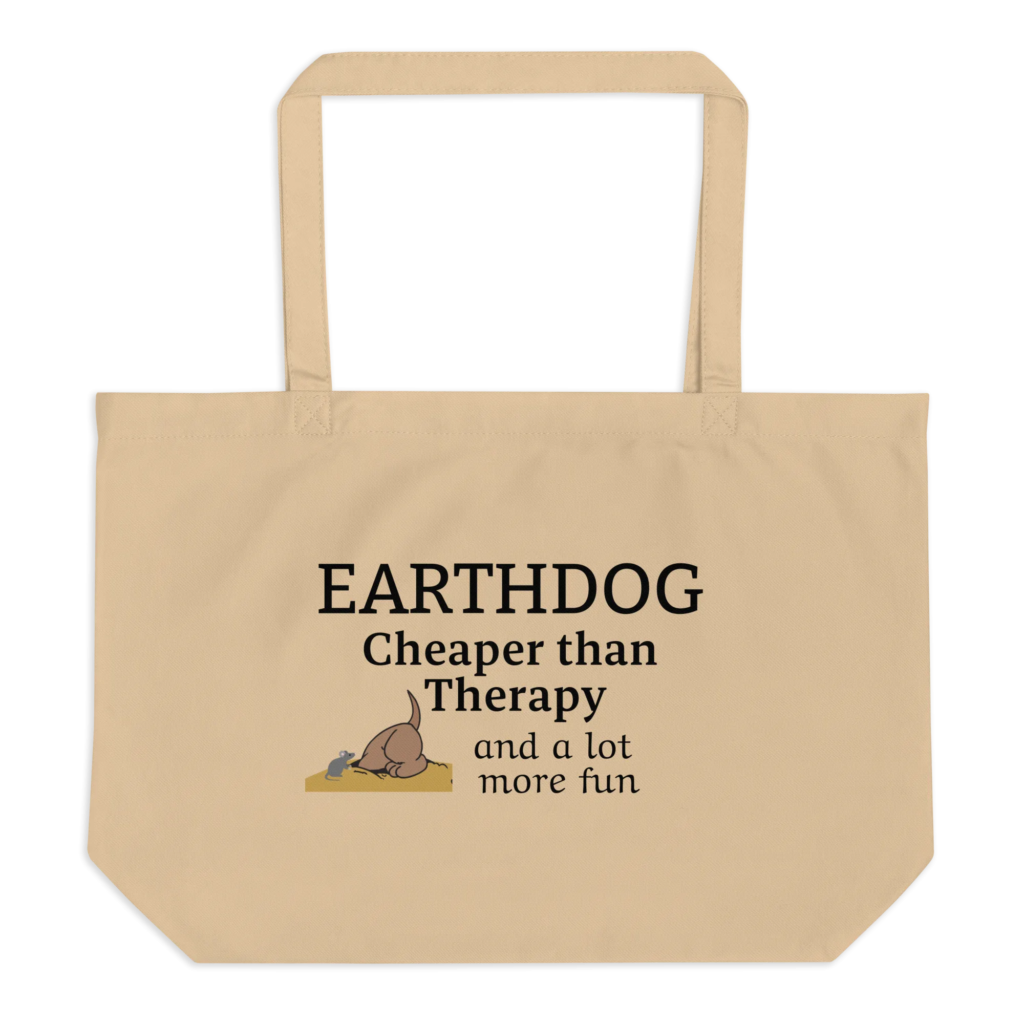 Earthdog Cheaper Than Therapy X-Large Tote/ Shopping Bags