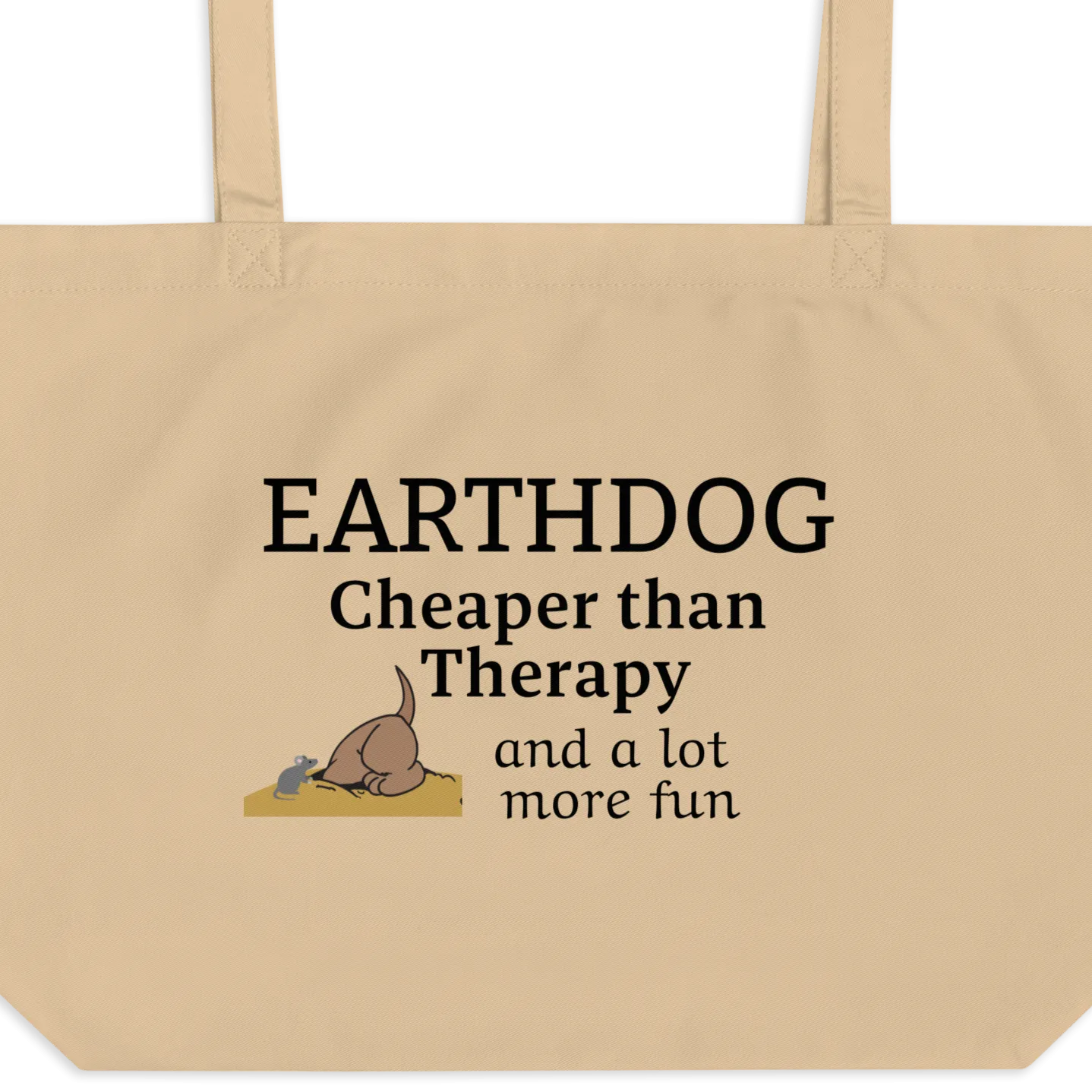 Earthdog Cheaper Than Therapy X-Large Tote/ Shopping Bags