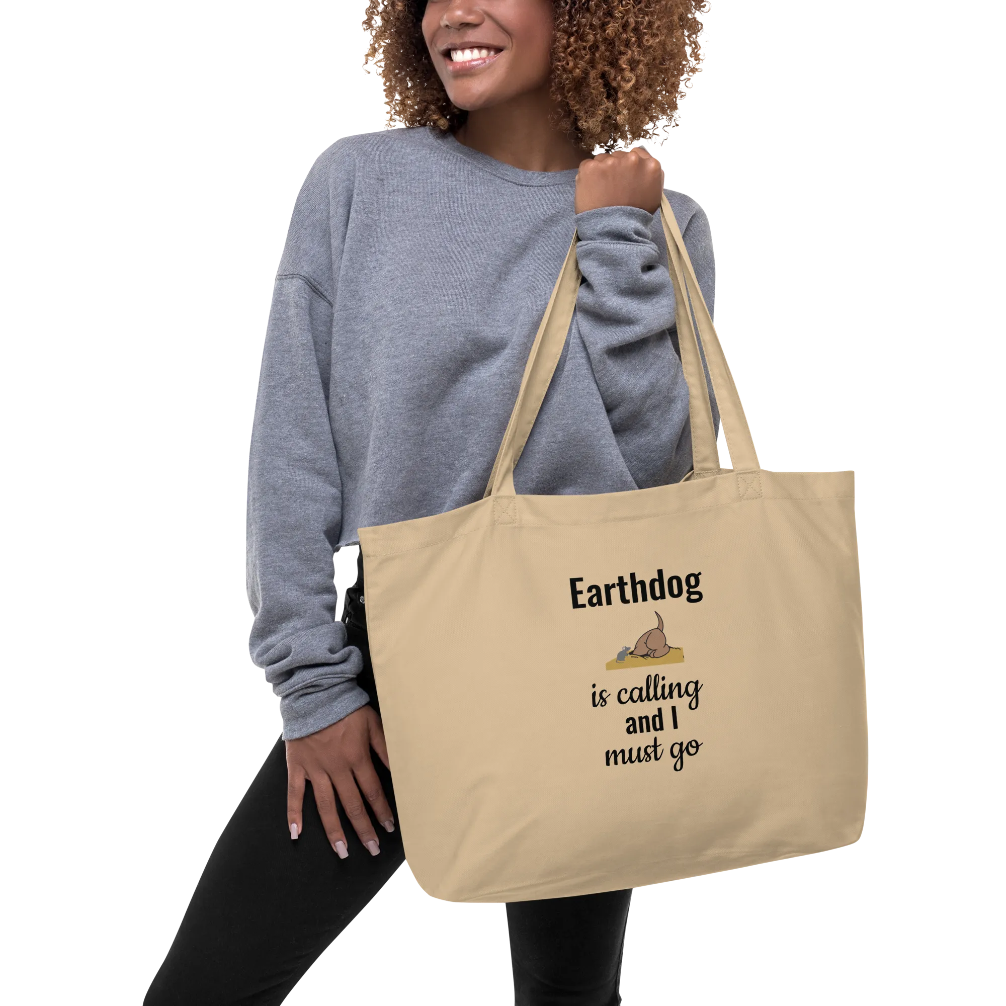 Earthdog is Calling X-Large Tote/ Shopping Bags